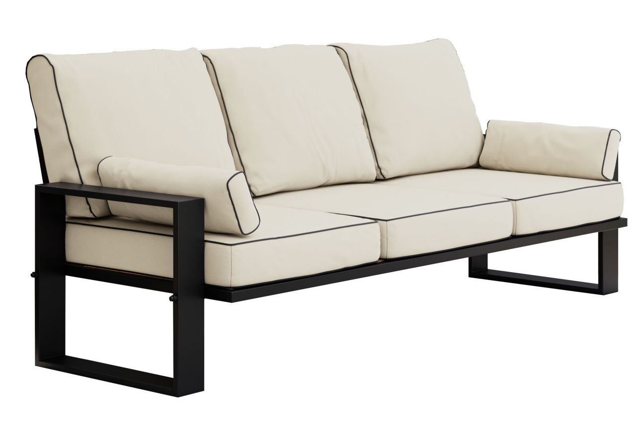 Metalowa sofa ogrodowa ELBA S3 - beżowy