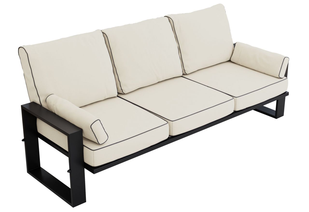 Metalowa sofa ogrodowa ELBA S3 - beżowy