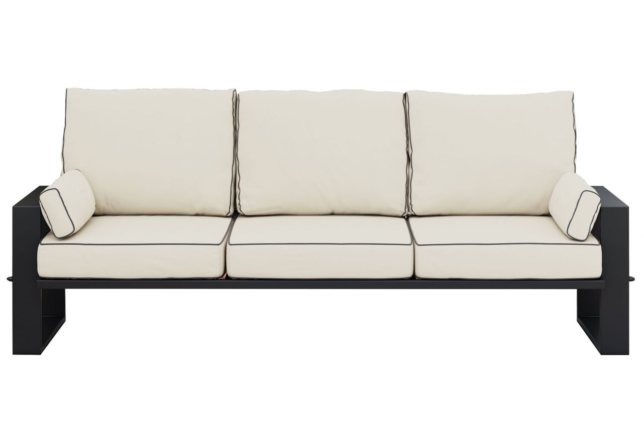 Metalowa sofa ogrodowa ELBA S3 - beżowy