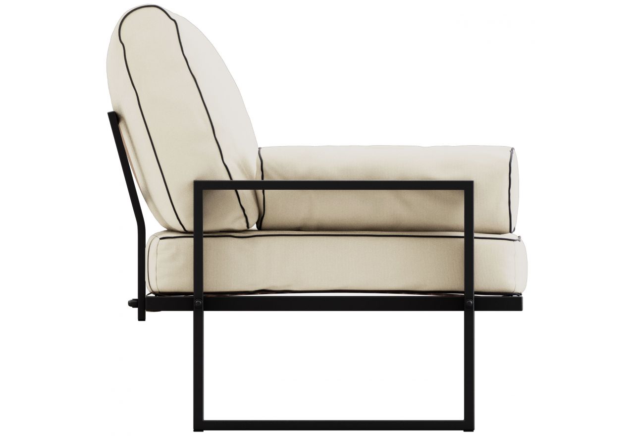 Metalowa sofa ogrodowa ELBA S3 - beżowy