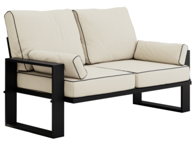 Metalowa sofa ogrodowa ELBA S2 - beżowy