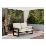 Metalowa sofa ogrodowa ELBA S2 - beżowy