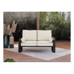 Metalowa sofa ogrodowa ELBA S2 - beżowy