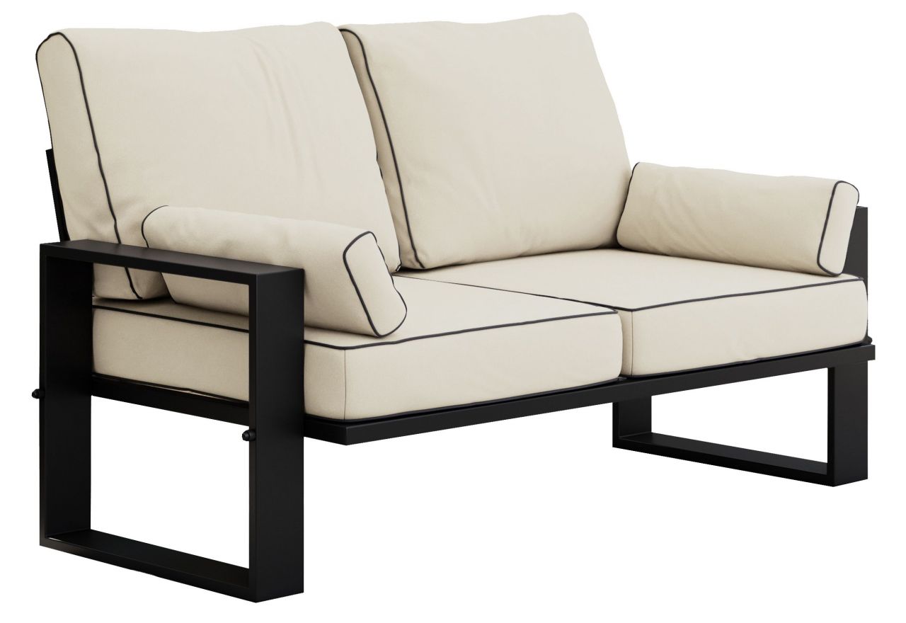 Metalowa sofa ogrodowa ELBA S2 - beżowy