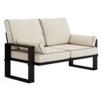 Metalowa sofa ogrodowa ELBA S2 - beżowy