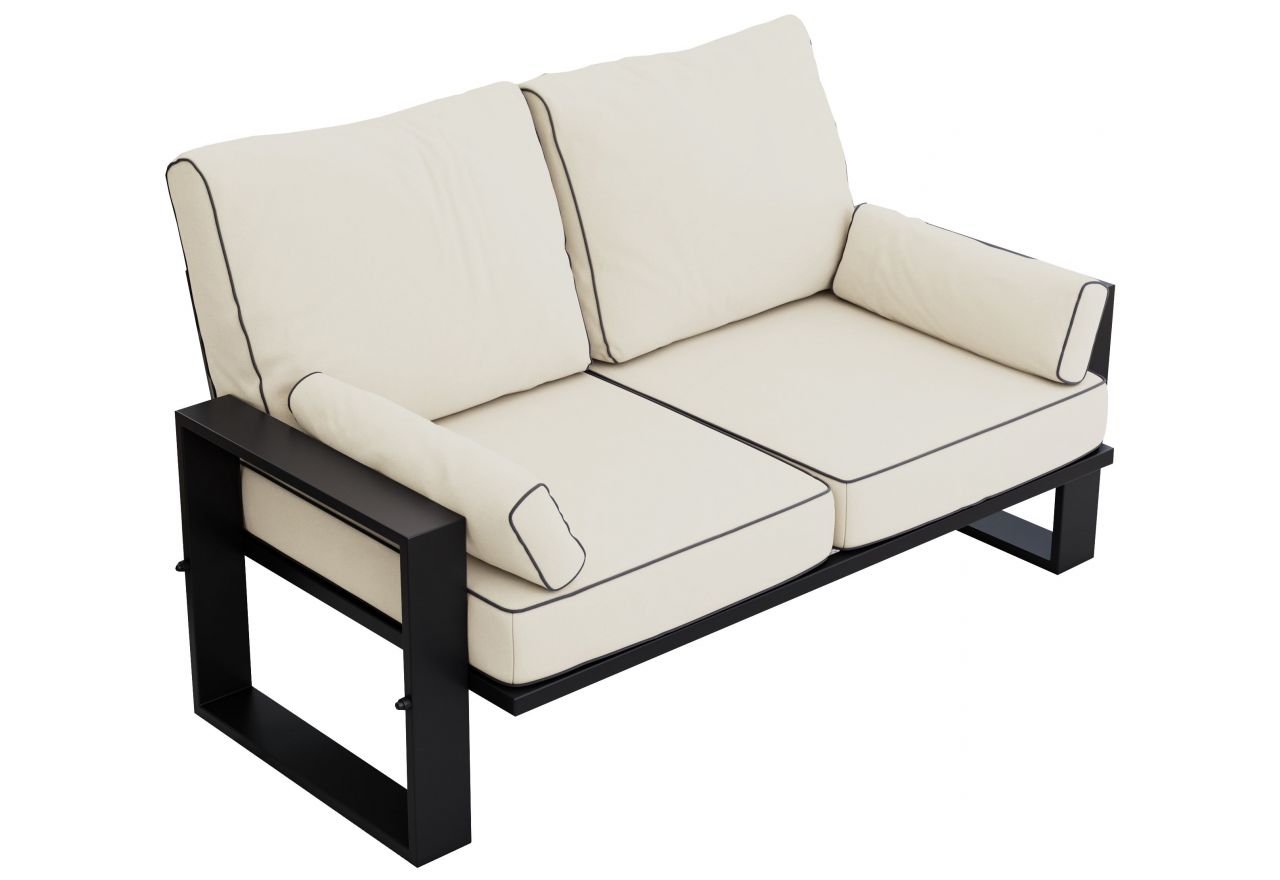 Metalowa sofa ogrodowa ELBA S2 - beżowy