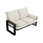 Metalowa sofa ogrodowa ELBA S2 - beżowy