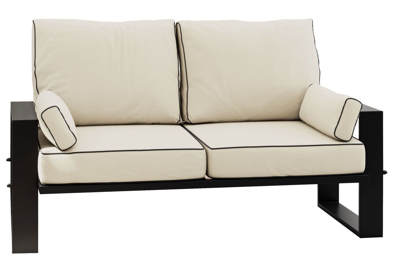 Metalowa sofa ogrodowa ELBA S2 - beżowy