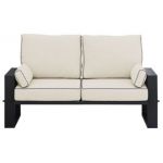 Metalowa sofa ogrodowa ELBA S2 - beżowy