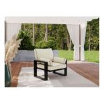 Metalowy fotel ogrodowy ELBA S1 - beżowy