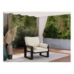 Metalowy fotel ogrodowy ELBA S1 - beżowy