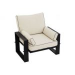 Metalowy fotel ogrodowy ELBA S1 - beżowy