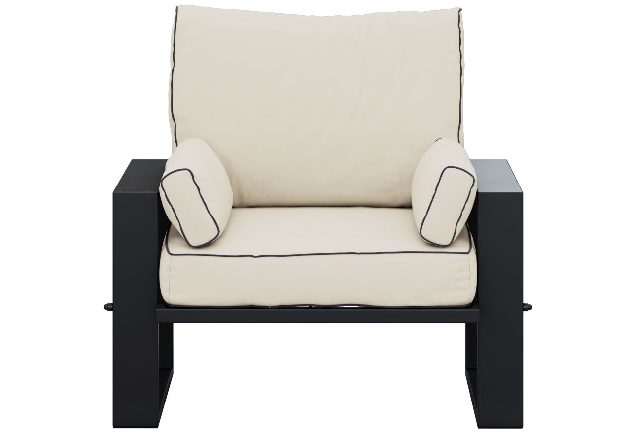 Metalowy fotel ogrodowy ELBA S1 - beżowy