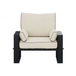 Metalowy fotel ogrodowy ELBA S1 - beżowy