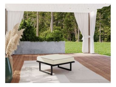 Metalowa pufa ogrodowa ELBA P1 - beżowy