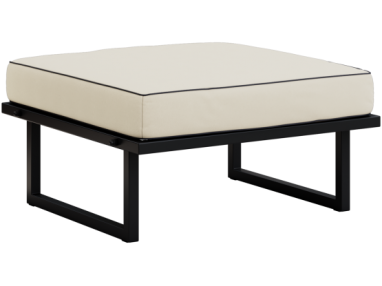 Metalowa pufa ogrodowa ELBA P1 - beżowy