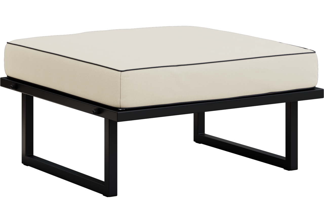 Metalowa pufa ogrodowa ELBA P1 - beżowy