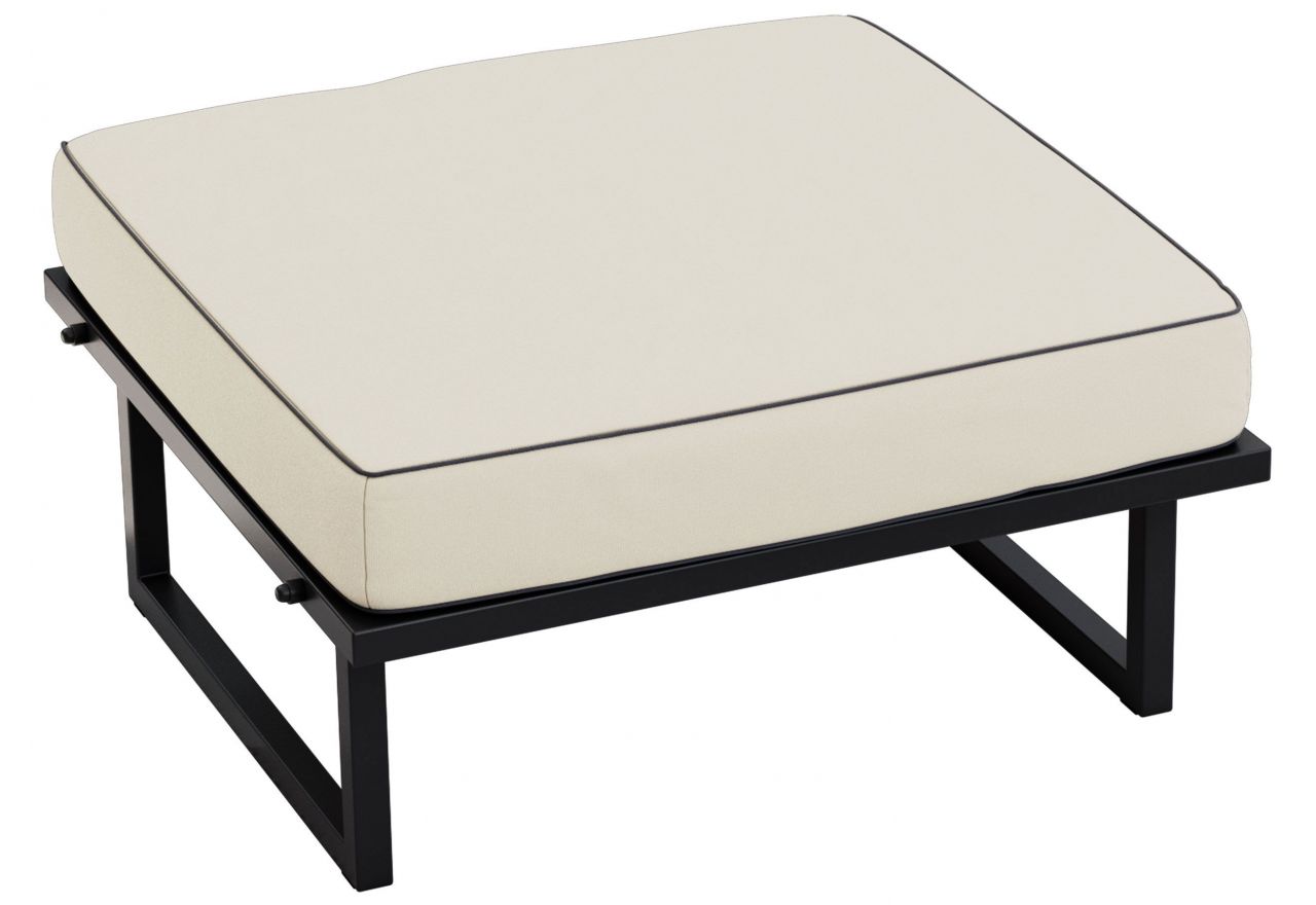 Metalowa pufa ogrodowa ELBA P1 - beżowy