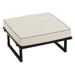 Metalowa pufa ogrodowa ELBA P1 - beżowy