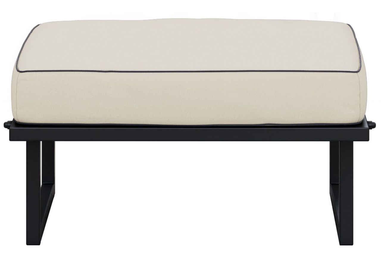 Metalowa pufa ogrodowa ELBA P1 - beżowy