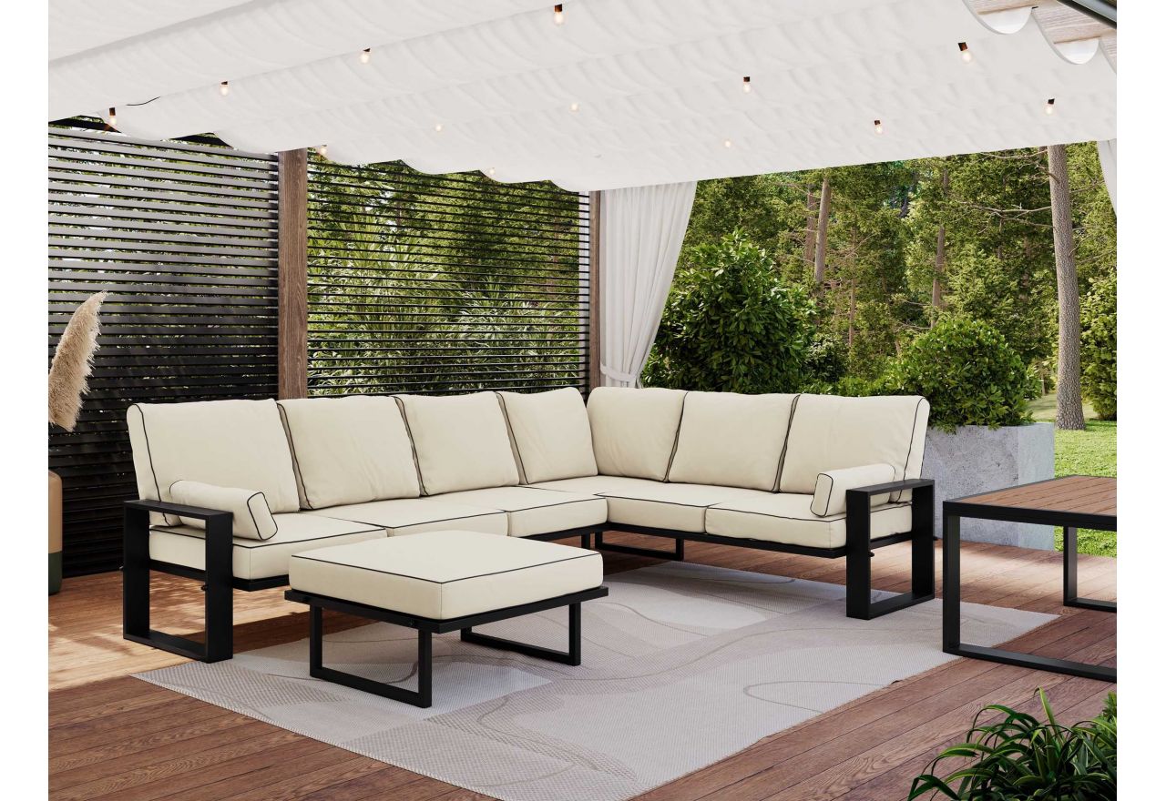 Zestaw metalowych mebli ogrodowych ELBA Z4 - beżowy