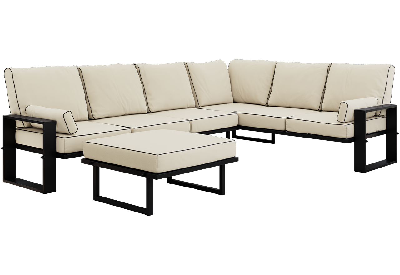 Zestaw metalowych mebli ogrodowych ELBA Z4 - beżowy