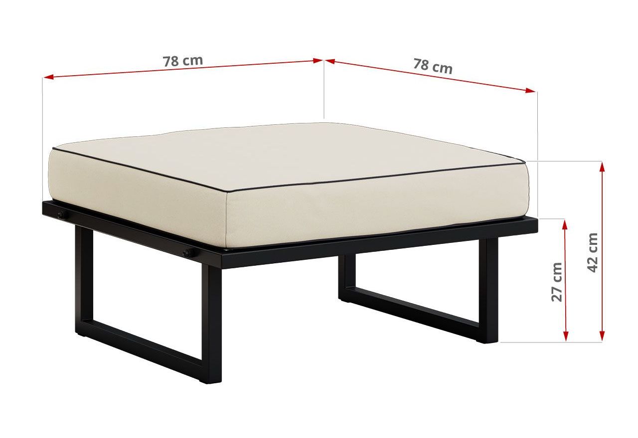Zestaw metalowych mebli ogrodowych ELBA Z4 - beżowy