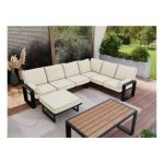 Zestaw metalowych mebli ogrodowych ELBA Z4 - beżowy