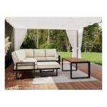 Zestaw metalowych mebli ogrodowych ELBA Z4 - beżowy