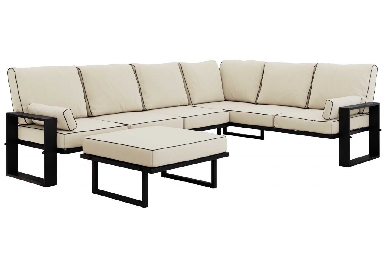 Zestaw metalowych mebli ogrodowych ELBA Z4 - beżowy