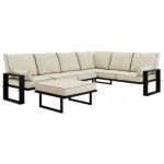 Zestaw metalowych mebli ogrodowych ELBA Z4 - beżowy