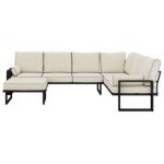 Zestaw metalowych mebli ogrodowych ELBA Z4 - beżowy