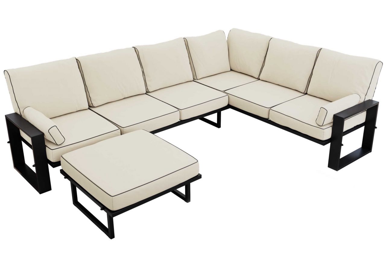 Zestaw metalowych mebli ogrodowych ELBA Z4 - beżowy