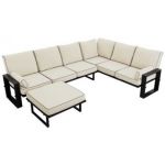 Zestaw metalowych mebli ogrodowych ELBA Z4 - beżowy