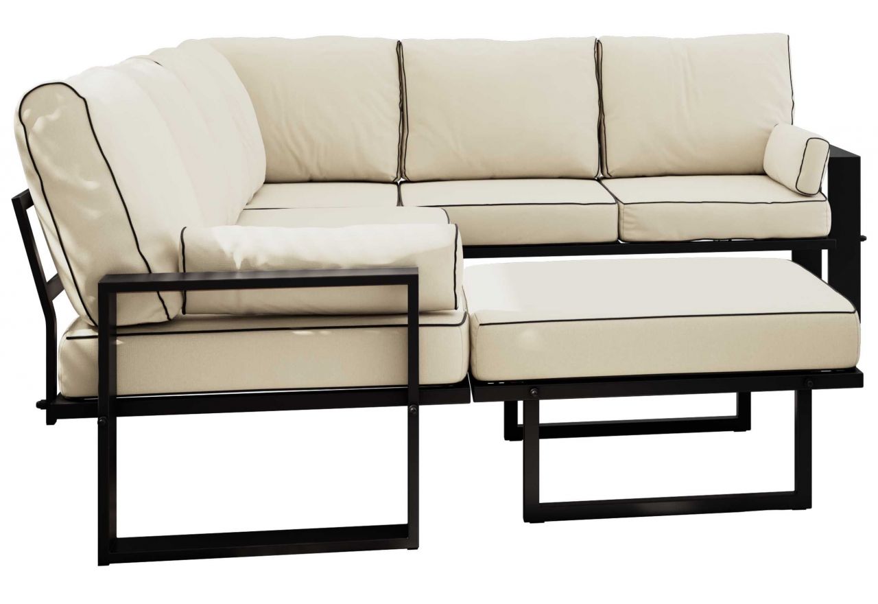 Zestaw metalowych mebli ogrodowych ELBA Z4 - beżowy