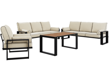 Zestaw metalowych mebli ogrodowych ELBA Z3 - beżowy