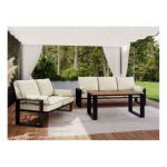 Zestaw metalowych mebli ogrodowych ELBA Z2 - beżowy