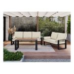 Zestaw metalowych mebli ogrodowych ELBA Z2 - beżowy