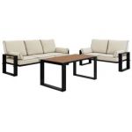 Zestaw metalowych mebli ogrodowych ELBA Z2 - beżowy