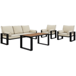 Zestaw metalowych mebli ogrodowych ELBA Z1 - beżowy