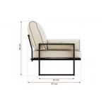 Zestaw metalowych mebli ogrodowych ELBA Z1 - beżowy