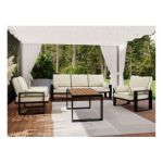 Zestaw metalowych mebli ogrodowych ELBA Z1 - beżowy