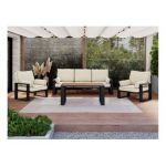 Zestaw metalowych mebli ogrodowych ELBA Z1 - beżowy