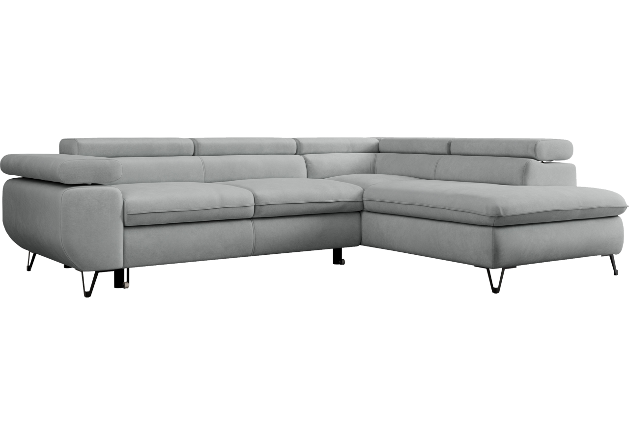 Narożnik PETER L - Paros 05 - jasny szary - OUTLET