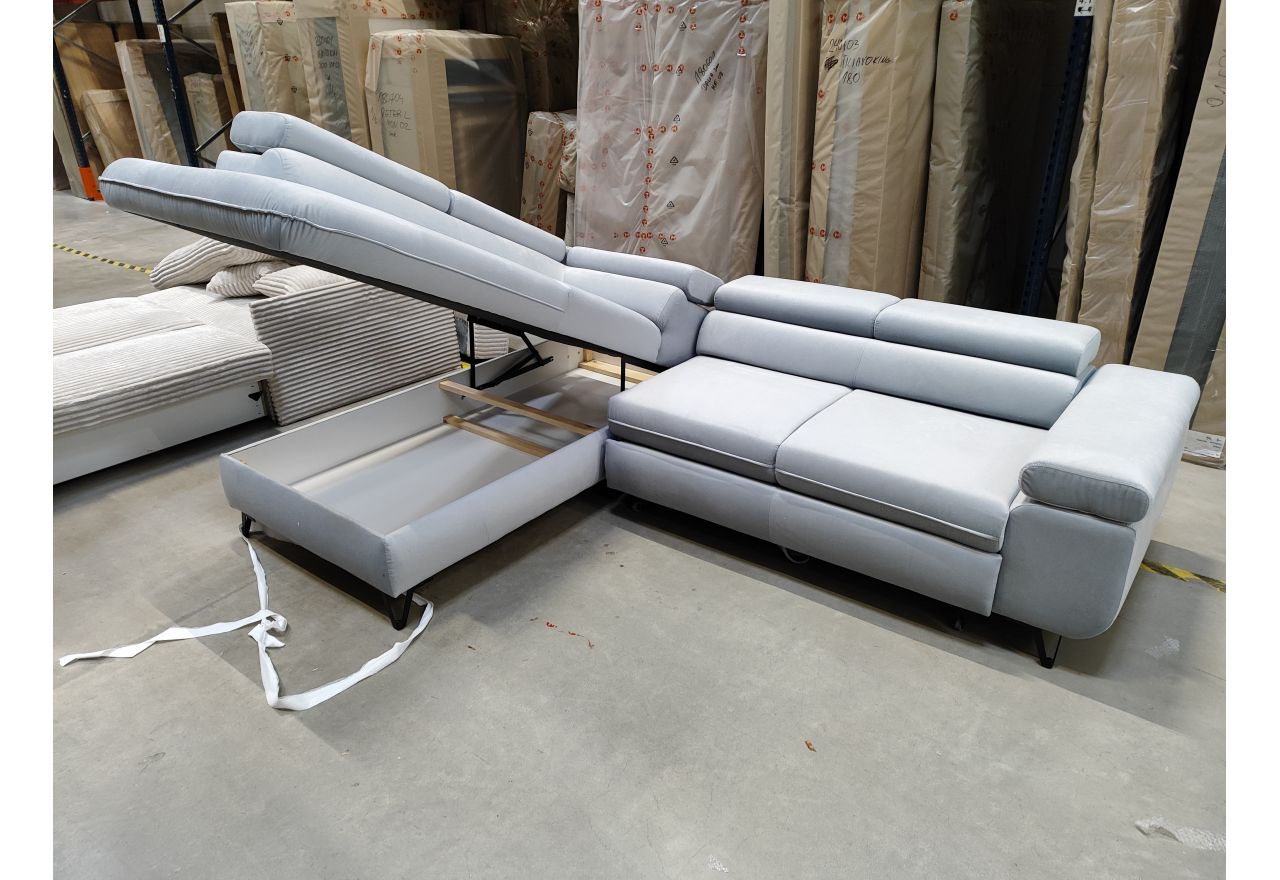 Narożnik PETER L - Paros 05 - jasny szary - OUTLET