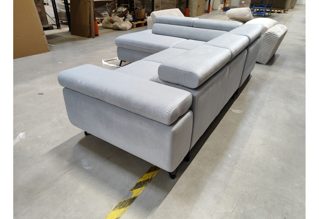 Narożnik PETER L - Paros 05 - jasny szary - OUTLET