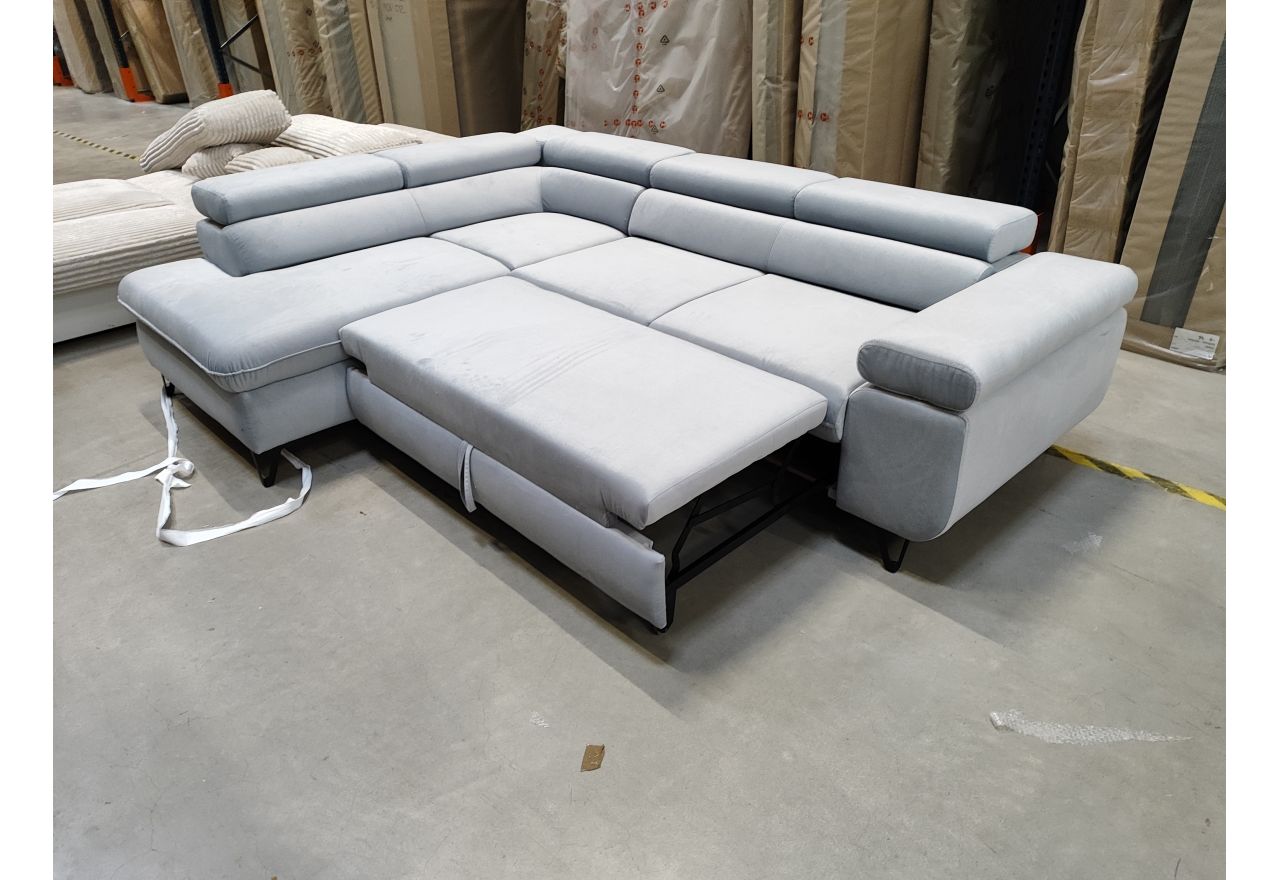 Narożnik PETER L - Paros 05 - jasny szary - OUTLET