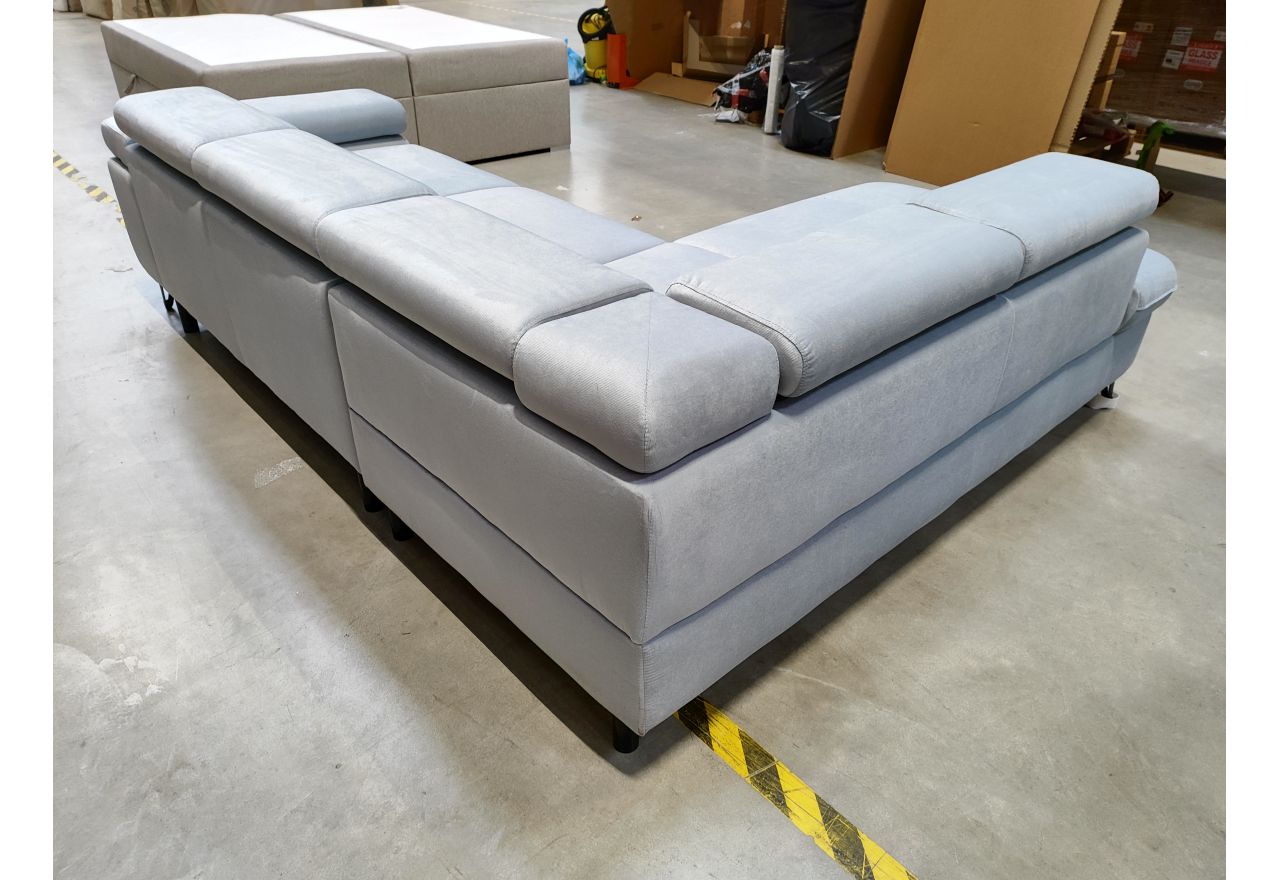 Narożnik PETER L - Paros 05 - jasny szary - OUTLET