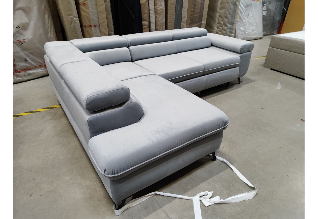 Narożnik PETER L - Paros 05 - jasny szary - OUTLET