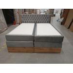 Łóżko kontynentalne AMORE KING 180x200 - Monolith 84 - jasny szary - OUTLETU